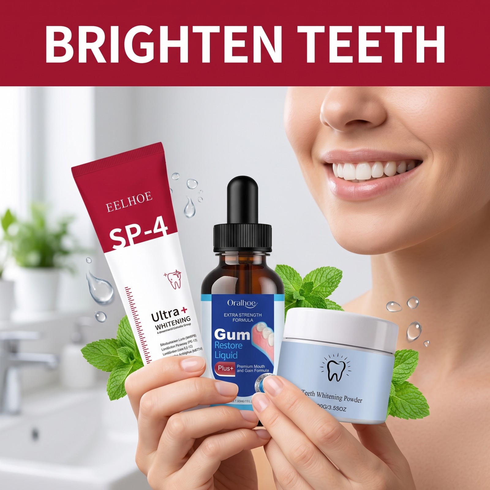 Oral Care Combo Set Whitening  - огляд і ціна Teeth Whitening Bleach
