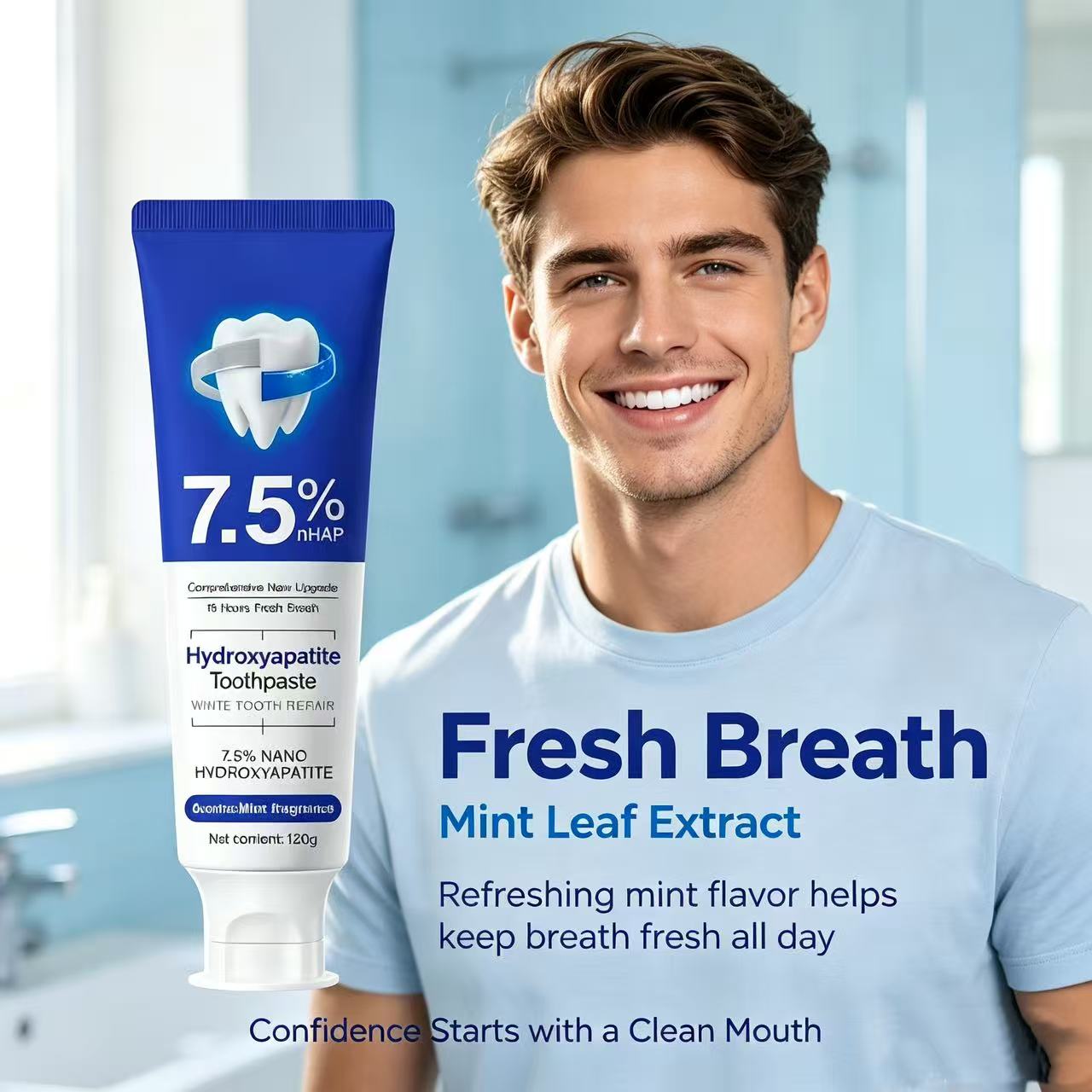 7.5%Nano Hydroxyapatite Toothp - огляд і ціна Teeth Whitening Gum