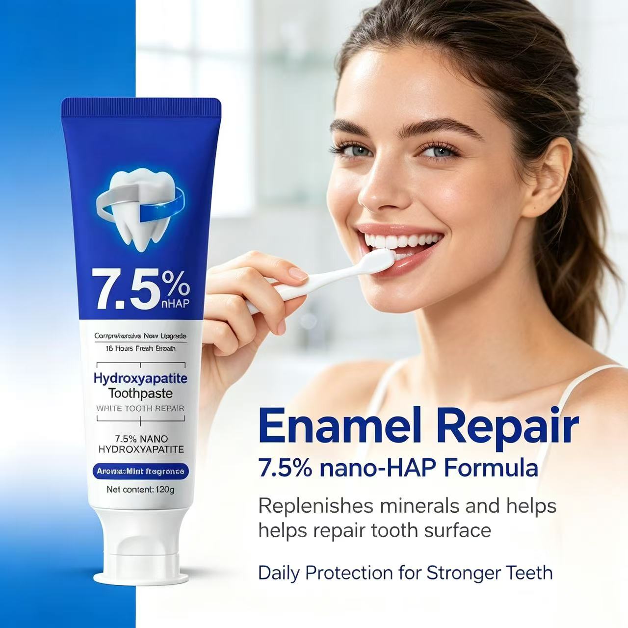 7.5%Nano Hydroxyapatite Toothp - огляд і ціна Teeth Whitening Gum