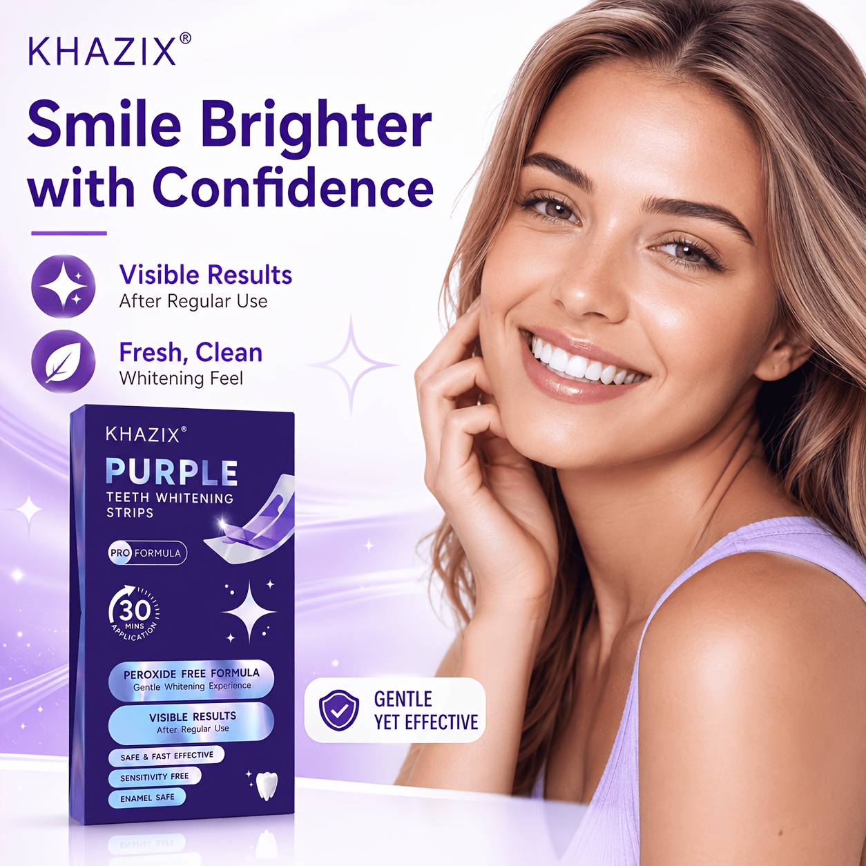 1/10pairs Purple Teeth Whiteni - огляд і ціна Teeth Whitening Strips