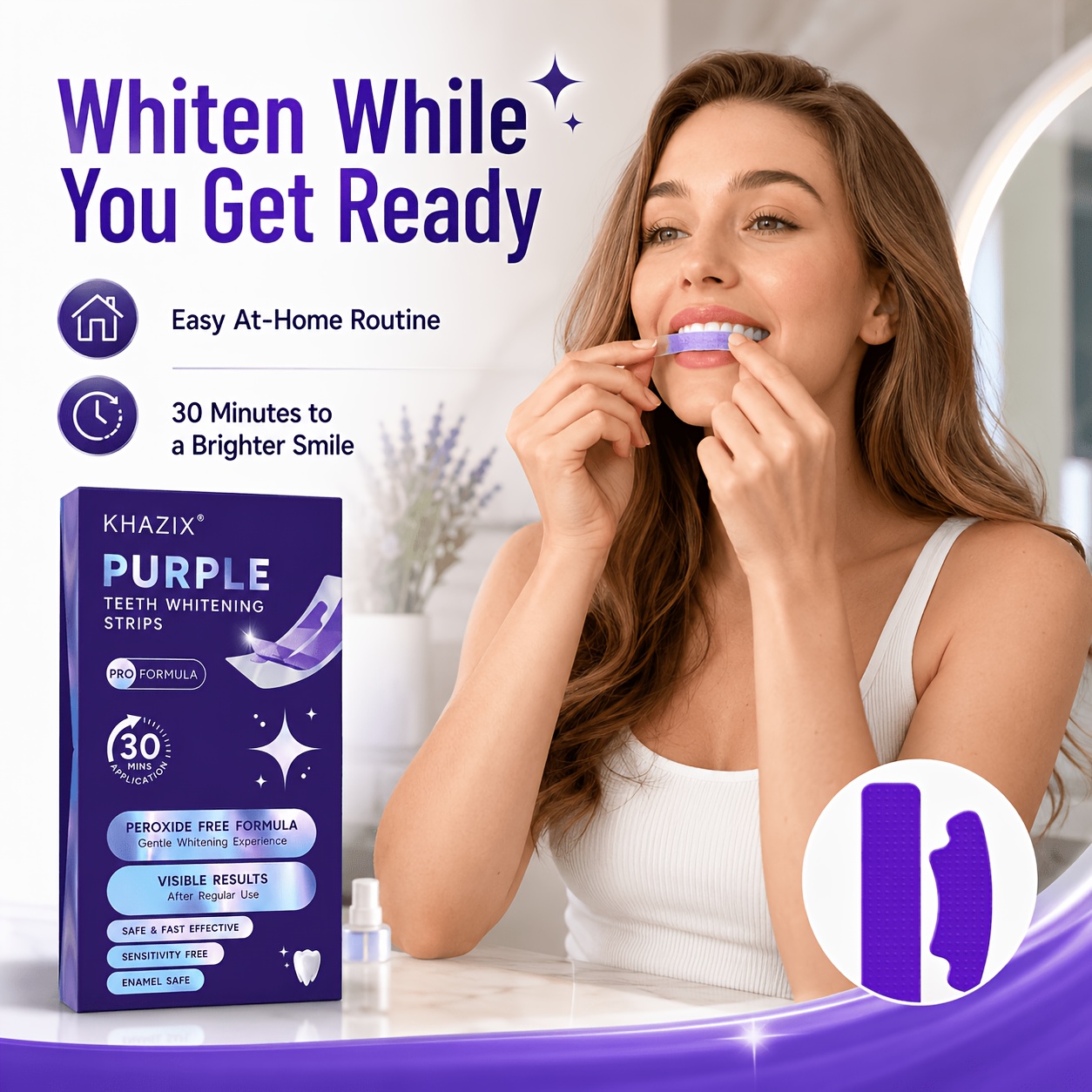 1/10pairs Purple Teeth Whiteni - огляд і ціна Teeth Whitening Strips
