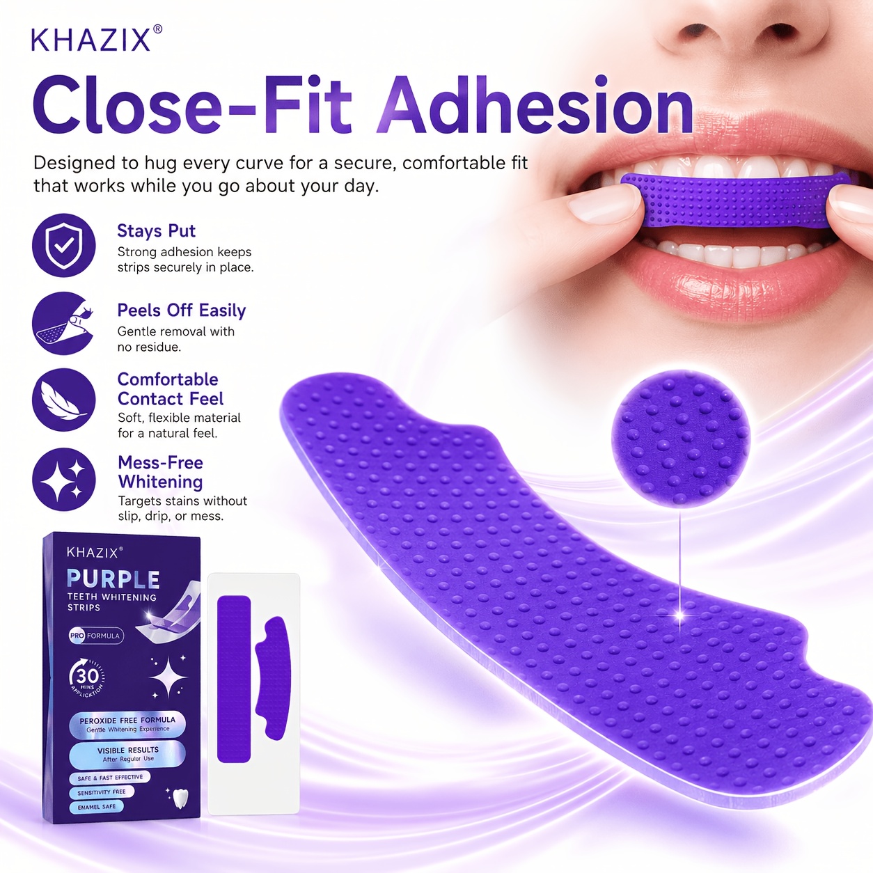 1/10pairs Purple Teeth Whiteni - огляд і ціна Teeth Whitening Strips