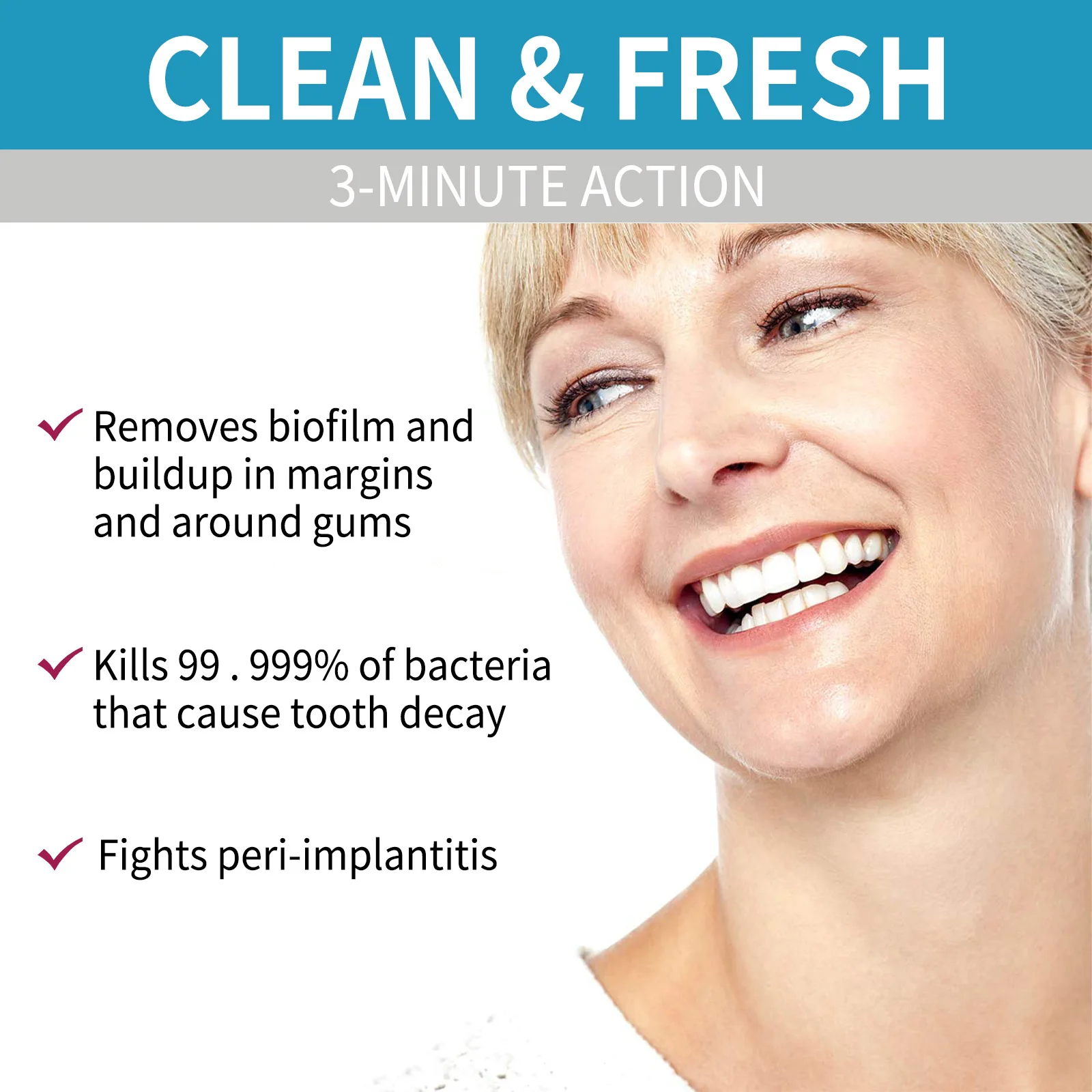 Aligner Denture Cleaner Foam D - огляд і ціна Teeth Whitening Gum