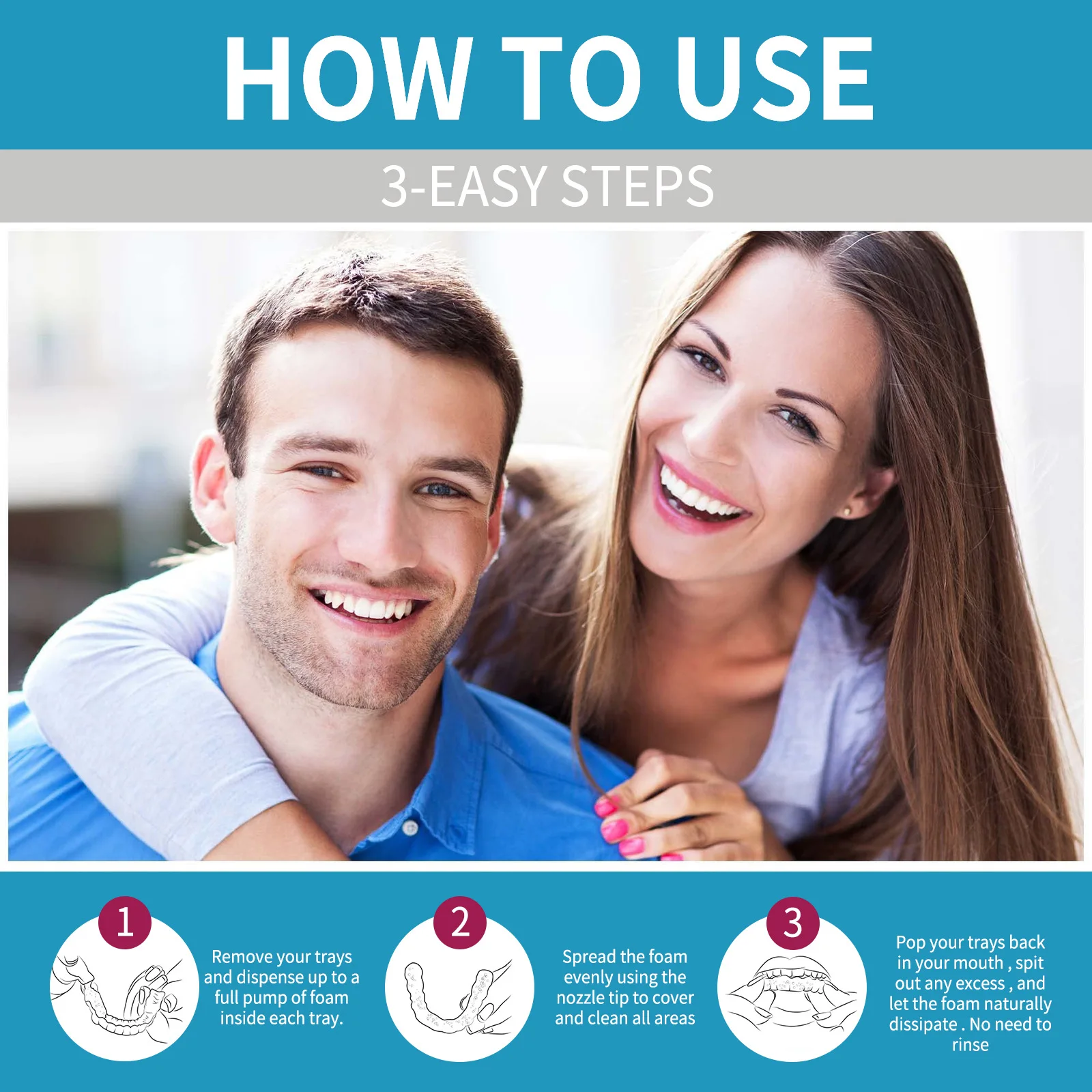 Aligner Denture Cleaner Foam D - огляд і ціна Teeth Whitening Gum