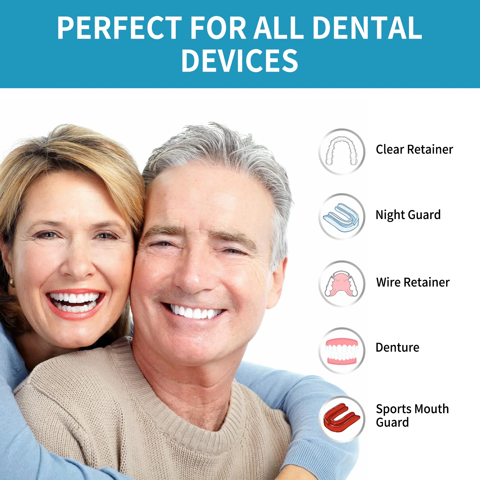 Aligner Denture Cleaner Foam D - огляд і ціна Teeth Whitening Gum