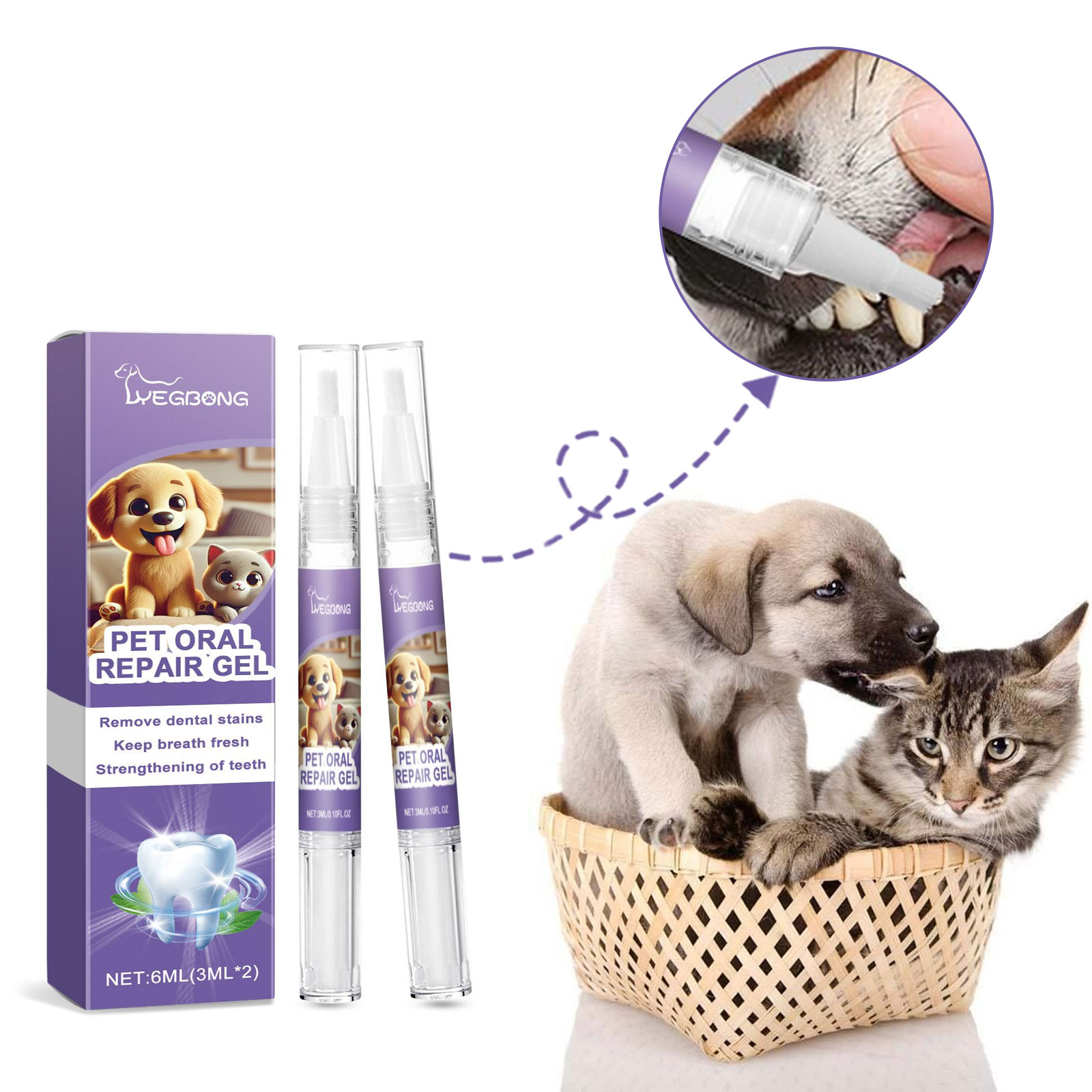 12pcs Pet Toothbrush Pen Denta - огляд і ціна Teeth Whitening Pens